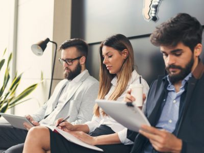 Waiting for a job interview